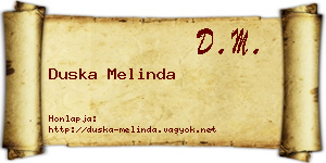 Duska Melinda névjegykártya